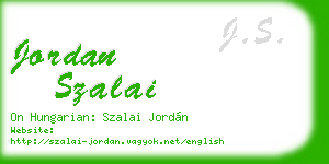 jordan szalai business card