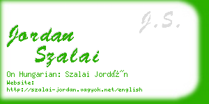 jordan szalai business card